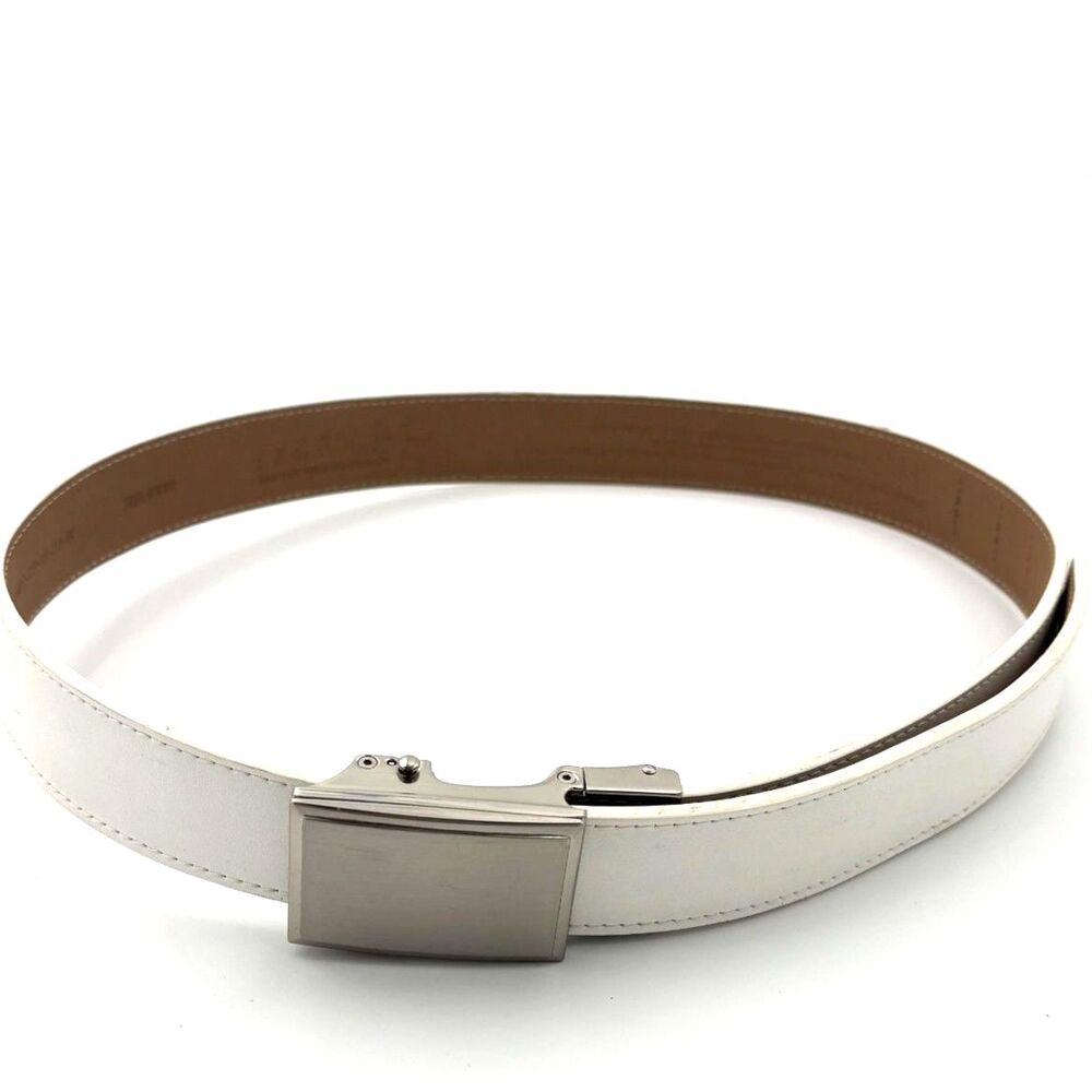 Nexbelt Shield V.3 White, 1 3/8" Strap, Dress Ratchet Belt- Cut to 35"